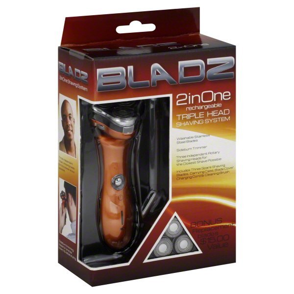Bladz 2 in 1 Rechargeable Triple Head Shaving System - Bargainwizz