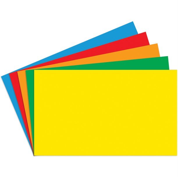 BORDER INDEX CARDS 4 X 6 BLANK PRIMARY COLORS - Bargainwizz