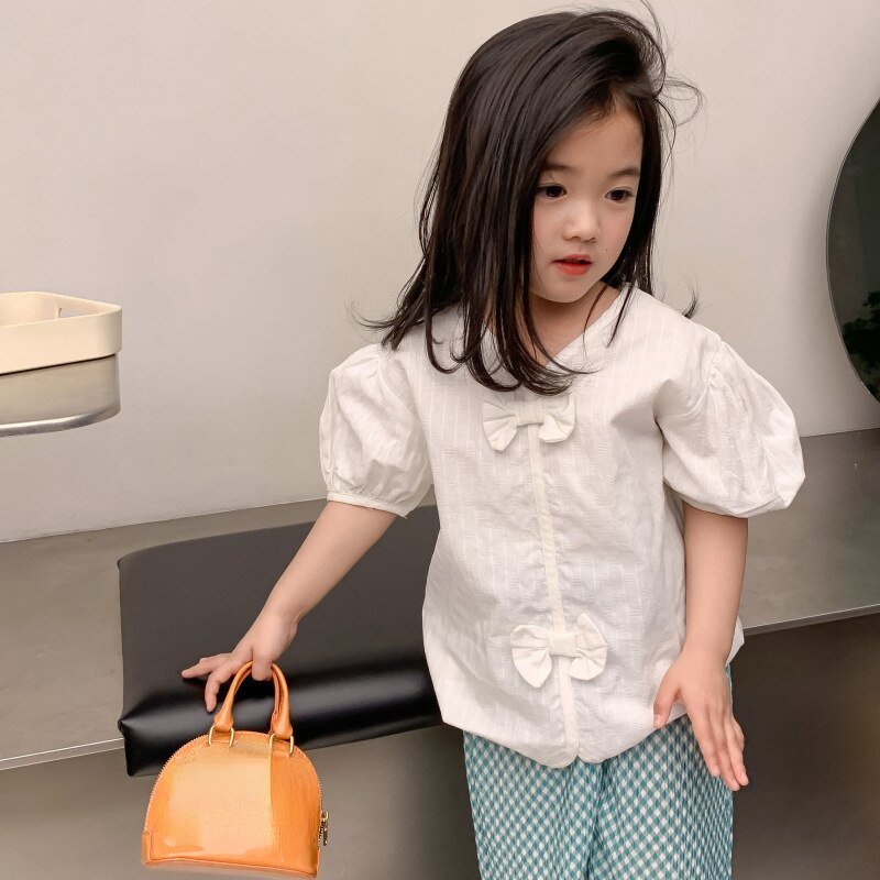 Bow Sleeve Toddler Blouse Outfit - Bargainwizz