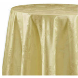 Butter Damask Floral Round Tablecloth
