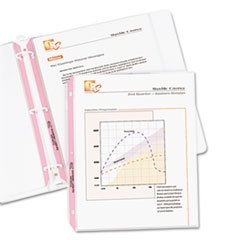 C-Line Pink Ribbon Standard Weight Poly Sheet Protectors - Bargainwizz