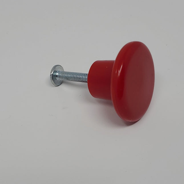 Cabinet Knob 1-1/4" Dia. Red Plastic - Bargainwizz