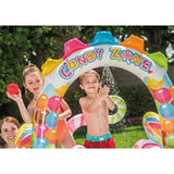 Candy Zone Play Center Splash Pool w/ Waterslide - Bargainwizz