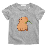 Capybara Aesthetic Cartoon T-shirt - Bargainwizz