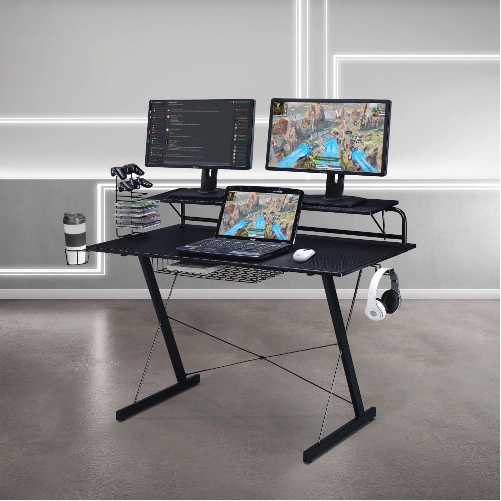 Carbon Computer Gaming Desk - Bargainwizz