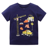 Cartoon Dinosaur Excavator T-shirt - Bargainwizz