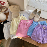 Casual Candy Color Waffle Shorts - Bargainwizz