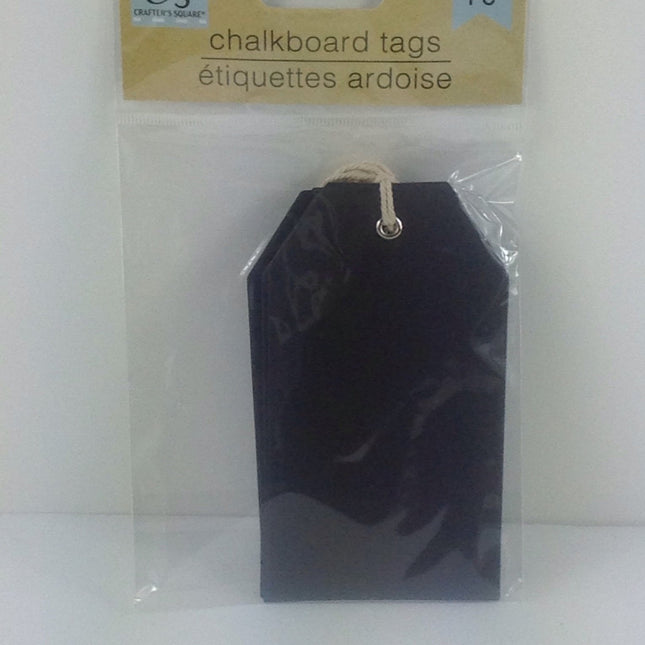 Chalkboard Tags Large Rectangle Shape With Ties - Bargainwizz
