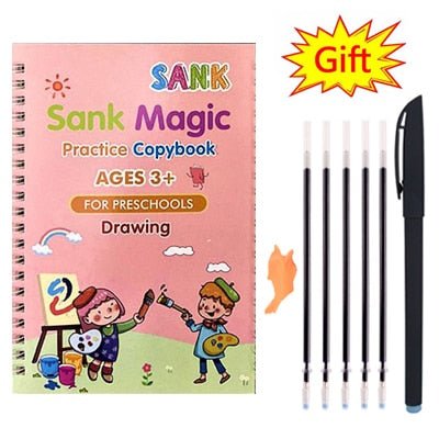 Children's Reusable Magic Handwriting Copybook, English, French & German - Bargainwizz