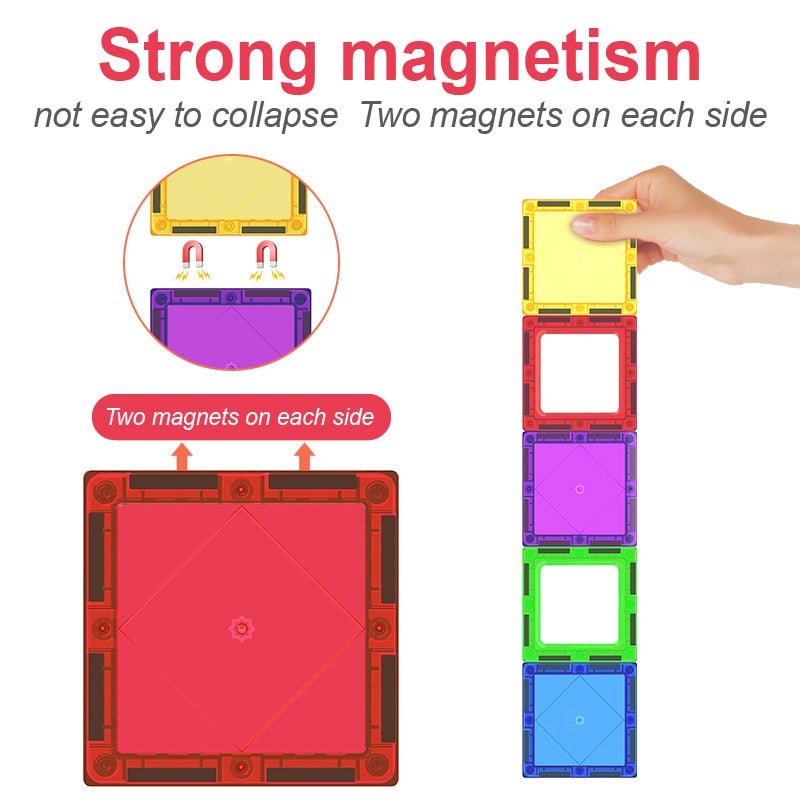 Colorful Magnetic Building Blocks Set - Bargainwizz