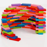 Colorful Wooden Dominoes Set - Bargainwizz