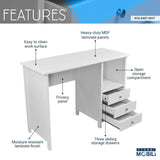 Contemporary Desk with Storage Drawers - Bargainwizz