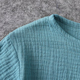 Cotton Linen Short Sleeve Set - Bargainwizz
