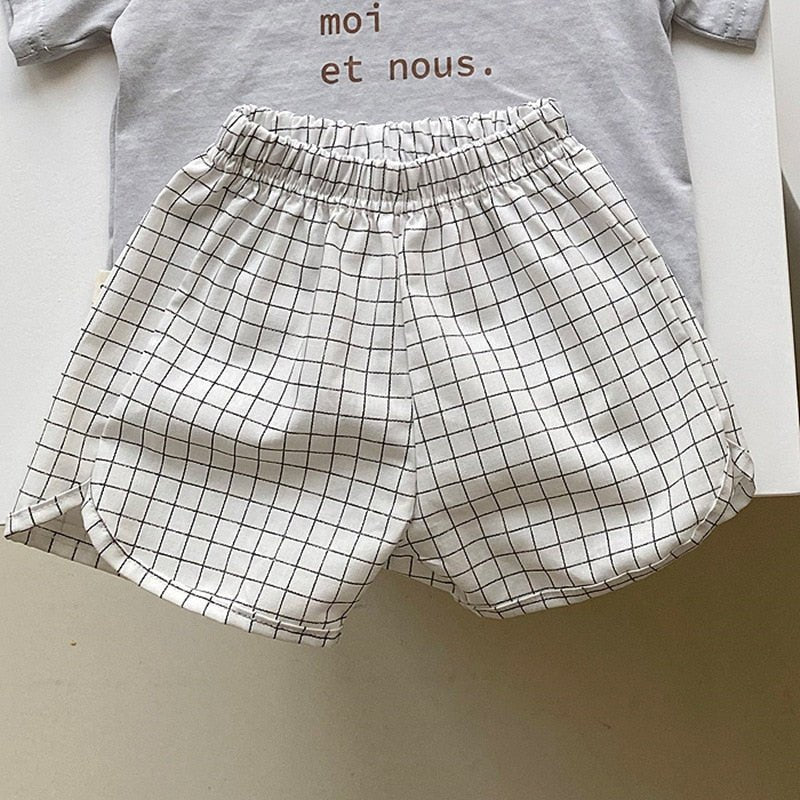 Cute Plaid Printed Toddler Shorts - Bargainwizz
