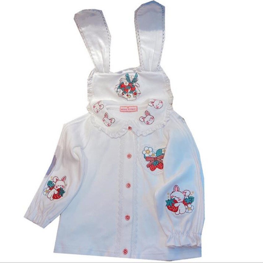 Cute Rabbit Embroidered Shirt - Bargainwizz