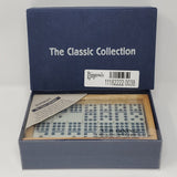Dominoes Double Nine Set In Wood Box Glass Lid The Classic Collection