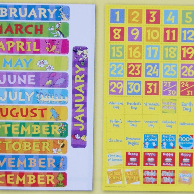 Dr. Seuss Dry Erase Calendar - Bargainwizz
