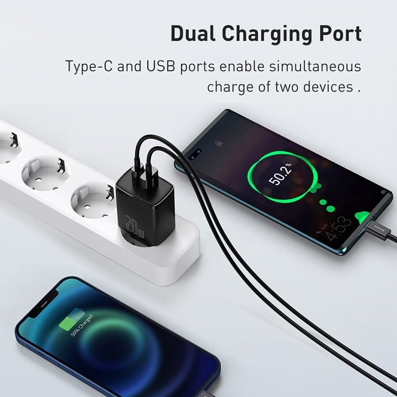 Dual Port PD Charger - iPhone - Bargainwizz