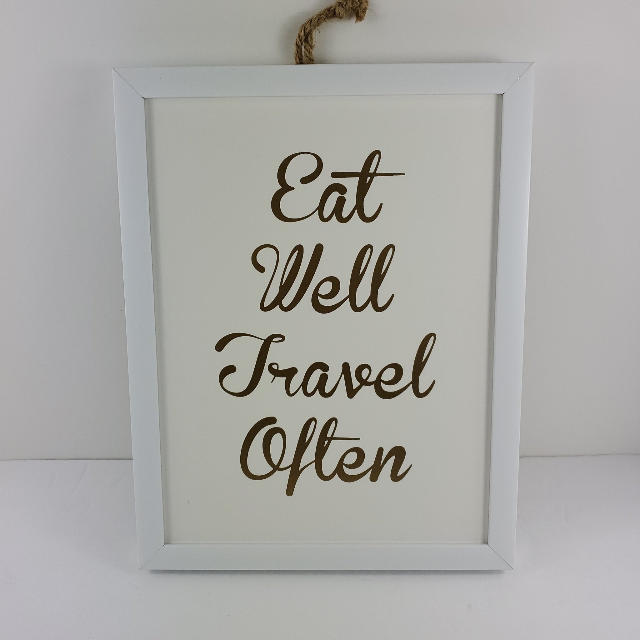 Eat Well Travel Often 11" X 14" Framed Print - Bargainwizz