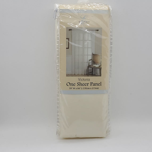 Ellery Homestyles Curtain Panels Victoria Ivory Sheer 59"x84" - Bargainwizz
