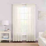 Ellery Homestyles Curtain Panels Victoria Ivory Sheer 59"x84" - Bargainwizz
