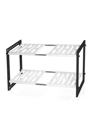 Farberware 2 Tier Expandable Undersink Organizer with Removable Slats - Bargainwizz