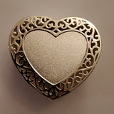 Filigree Heart Box - Silver - Bargainwizz