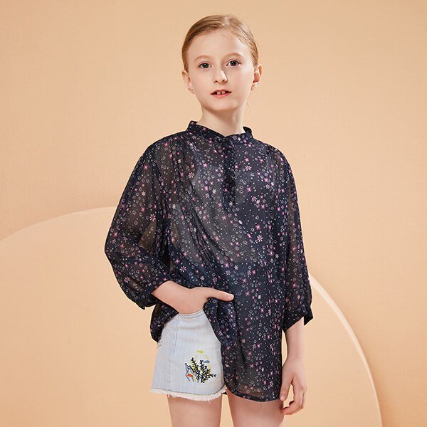 Floral Chiffon Button-Up Shirt - Bargainwizz