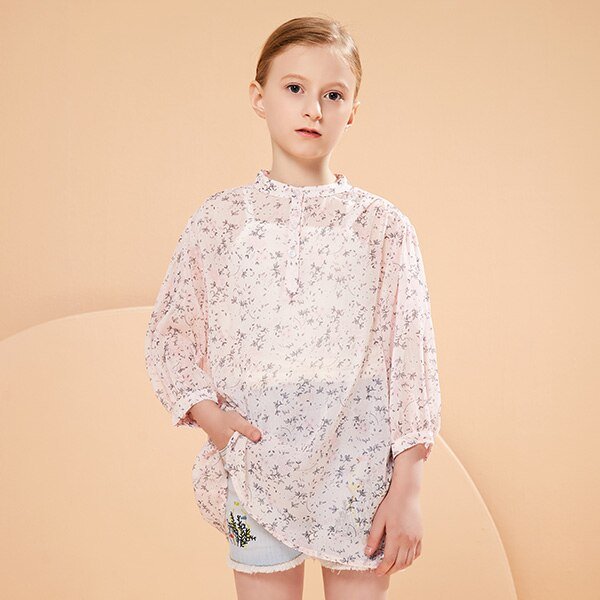 Floral Chiffon Button-Up Shirt - Bargainwizz