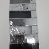 Foil Backsplash Wall Sticker, Set of 5, Black/Gray - Bargainwizz