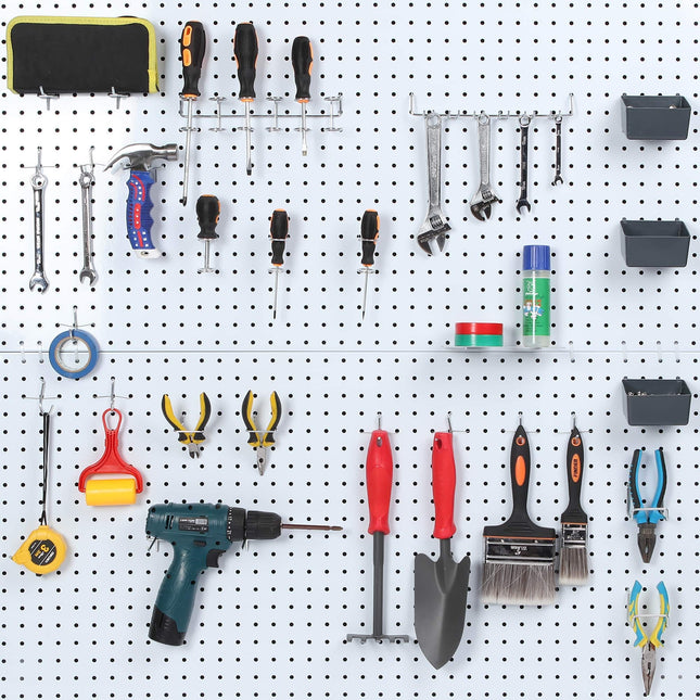FRIMOONY Pegboard Hooks Assortment with Pegboard Bins, Peg Locks - Bargainwizz