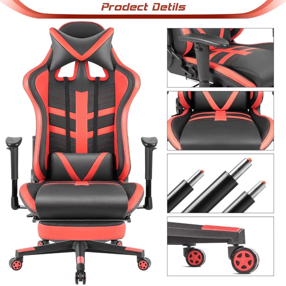 Gaming Chair with Footrest - Bargainwizz