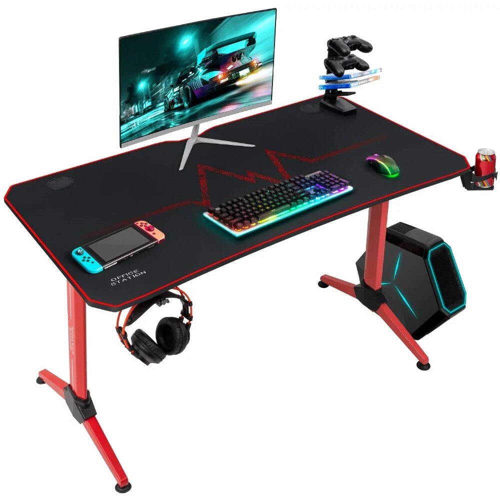 Gaming Desk Y-Shaped Metal Frame - Bargainwizz