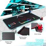 Gaming Desk Y-Shaped Metal Frame - Bargainwizz