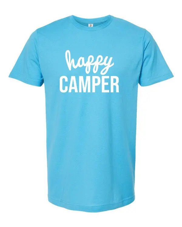 Happy Camper Crewneck Tee - Bargainwizz
