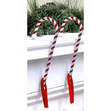 Haute Decor Candy Cane Stocking Holder 2-Pack classic red and white - Bargainwizz