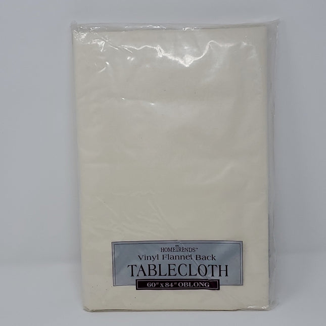 Home Trends Vinyl Flannel Back 60" X 84" Oblong Tablecloth - Bargainwizz
