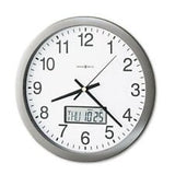Howard Miller Chronicle 14 in. Wall Clock with LCD Inset - White/Gray - Bargainwizz