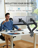 HUANUO Dual Monitor Stand, Adjustable Spring Monitor Desk Mount - Bargainwizz