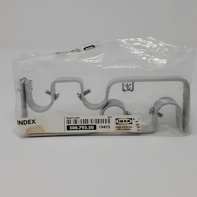 IKEA White Double Bracket for Curtain Rod, Fit 3/4-inch or 5/8-inch Drapery Rod - Bargainwizz