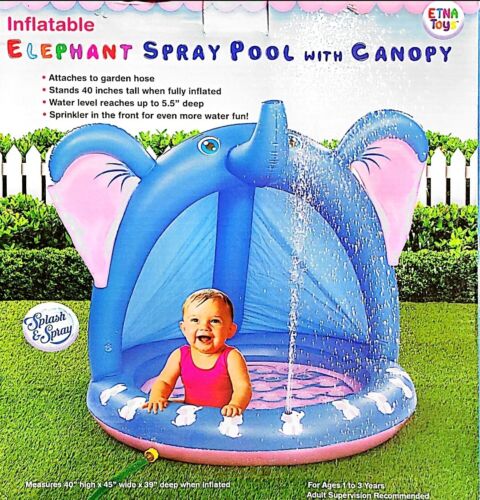 Inflatable Elephant Spray with Canopy - Bargainwizz