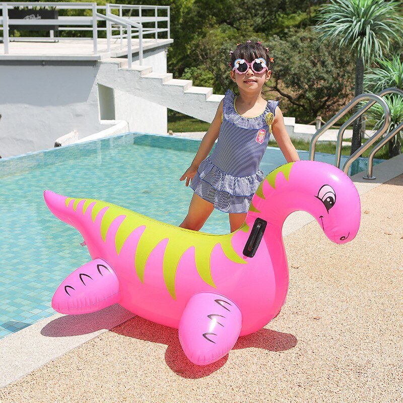 Inflatable Pink Dinosaur Ride On Toy - Bargainwizz