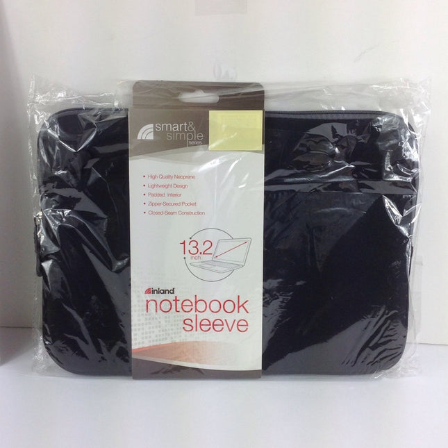 Inland 13.2" Neoprene Laptop Sleeve - Black - Bargainwizz