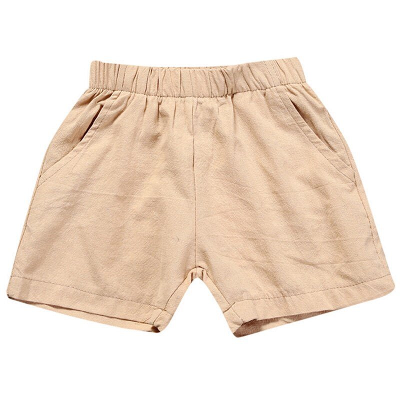 Kids Unisex Summer Cotton Linen Shorts - Bargainwizz