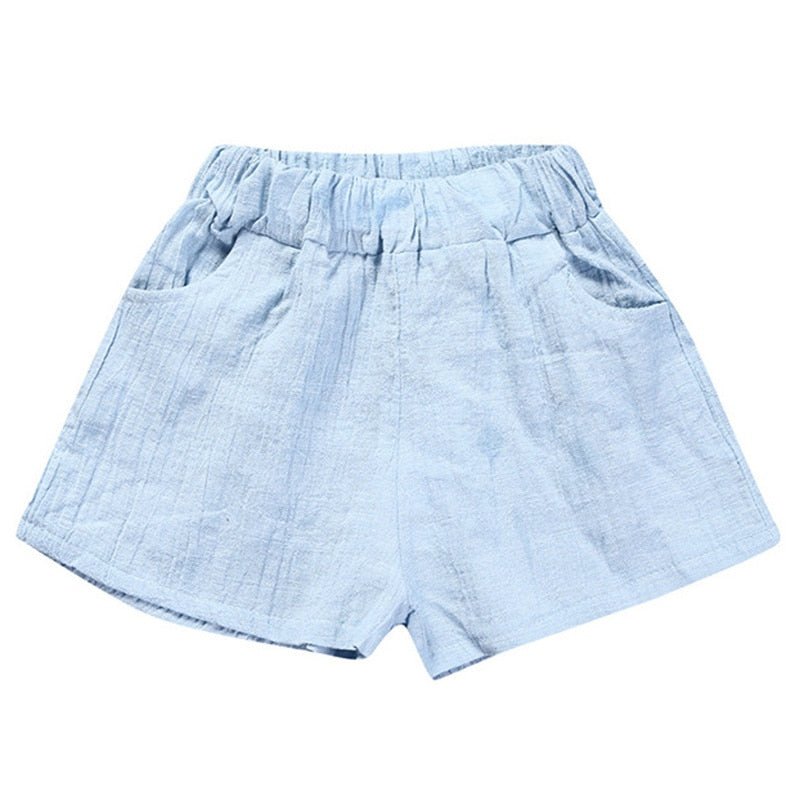 Kids Unisex Summer Cotton Linen Shorts - Bargainwizz