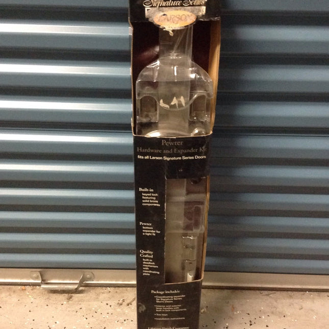 LARSON Signature Series Storm Door Handle & Lock - Expander Kit - Pewter - Bargainwizz