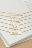 Laser cut zodiac sign pendant necklace - Bargainwizz