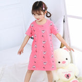 Leopard Nightdress Girl Pajamas Dresses - Bargainwizz
