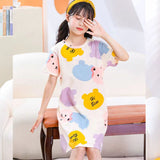 Leopard Nightdress Girl Pajamas Dresses - Bargainwizz