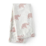 Levtex Baby Malawi Blush Elephant 6-pc Crib Bedding Set Includes Bumper - Bargainwizz